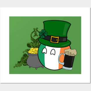 Polandball - Ireland on St. Patrick's Day Posters and Art